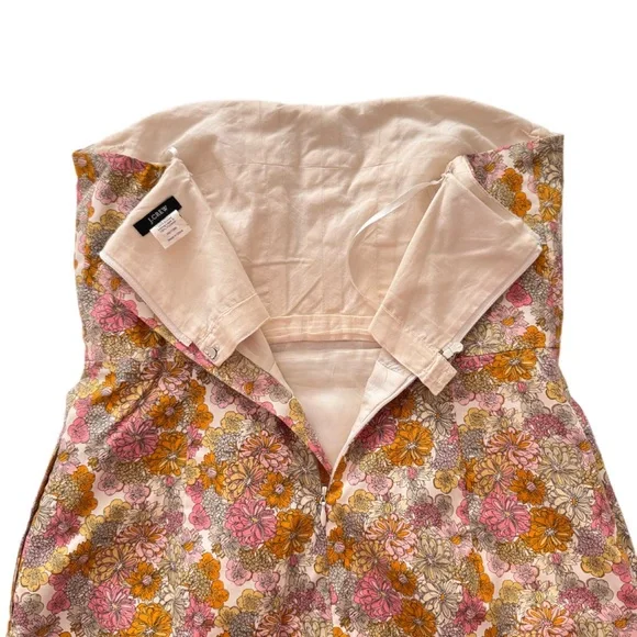 J. Crew Erica Floral Strapless Mini Dress - Picture 7 of 9